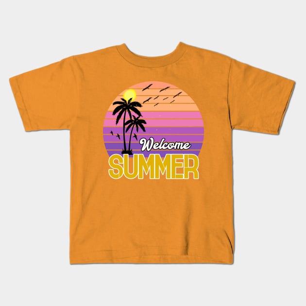 Summer Vacation T Shirt Kids T-Shirt by waleed7up